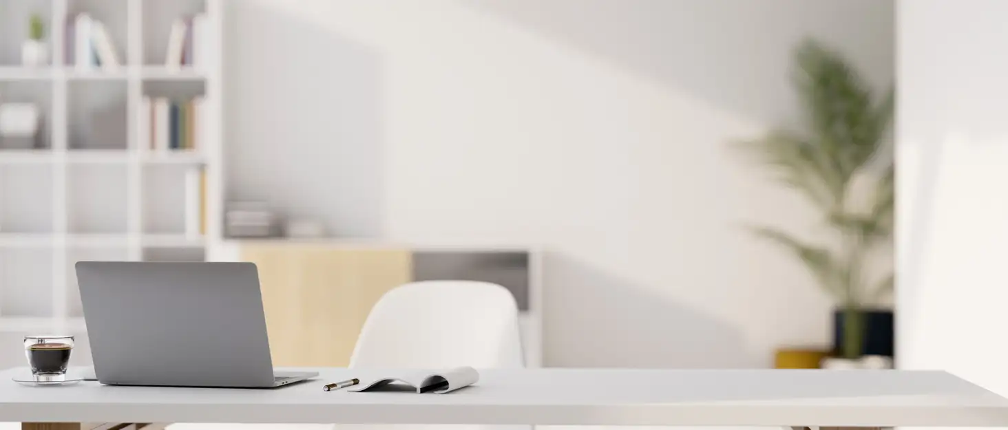 Organized minimal desk